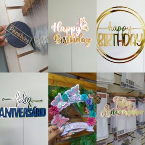 TOPOS DE BOLO PARABENS, PARABENS PRA VOCÊ, HAPPY BIRTHDAY, FELIZ ANIVERSÁRIO