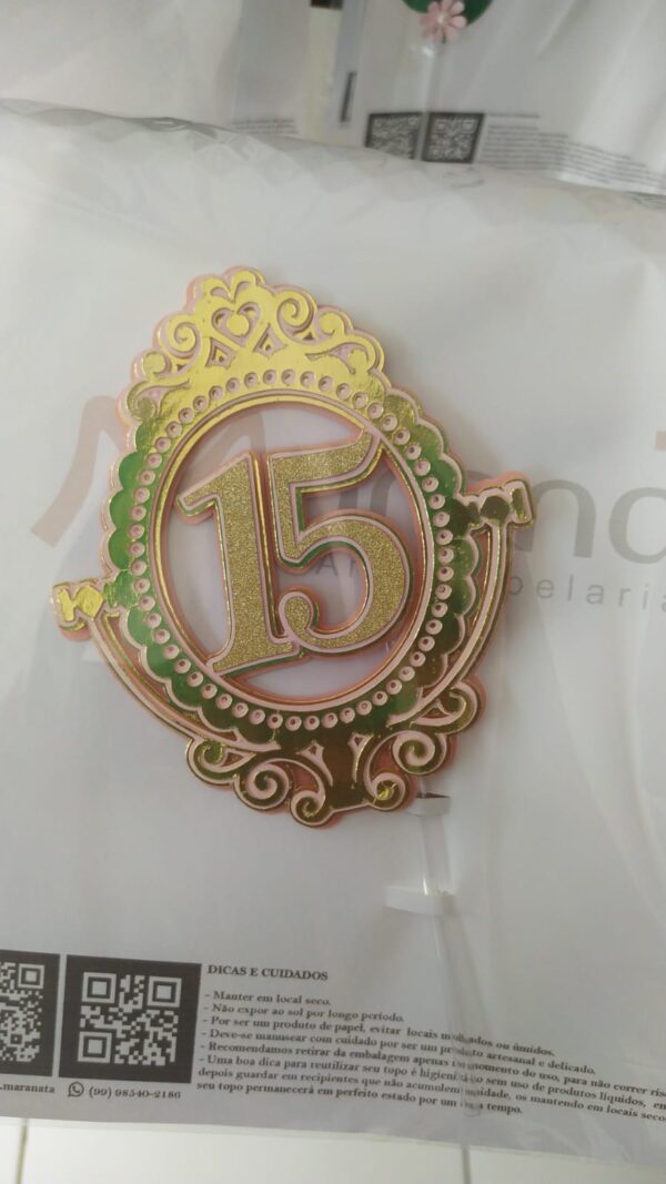 TOPO DE BOLO - 15 ANOS
