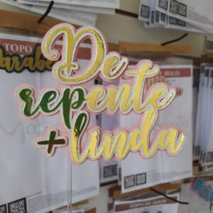 TOPO DE BOLO - DE REPENTE + LINDA
